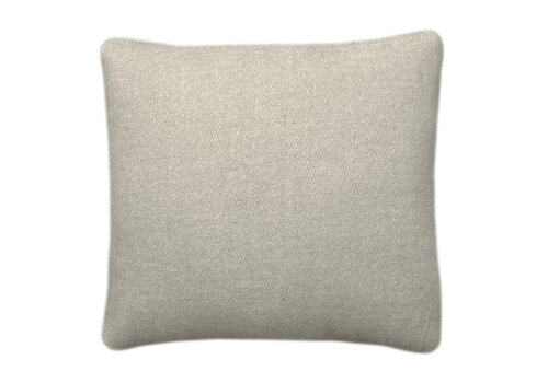 Beige double faced recycled wool square cushion