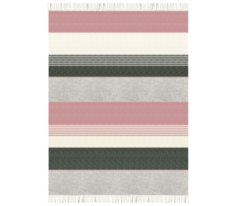 Festivity wool throw dawn pink