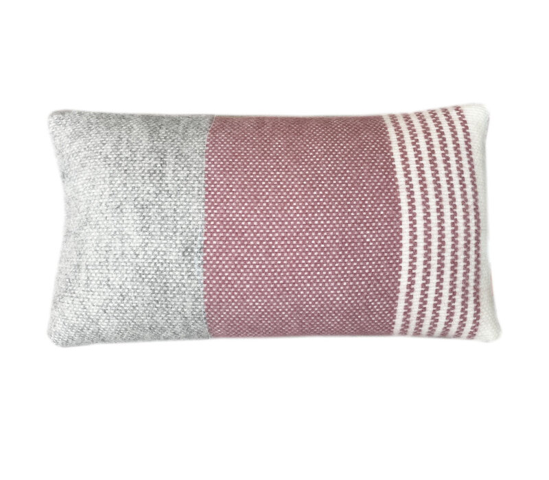 Festivity wool cushion dawn pink rectangle