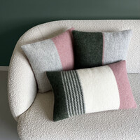 Festivity wool cushion dawn pink rectangle