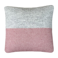 Festivity wool cushion dawn pink square
