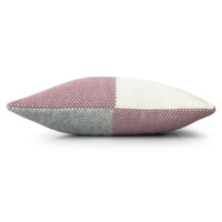 Festivity wool cushion dawn pink square