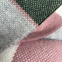 Festivity wool cushion dawn pink square
