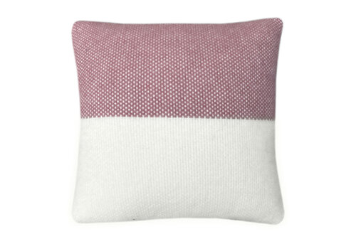 Festivity wool cushion dawn pink square