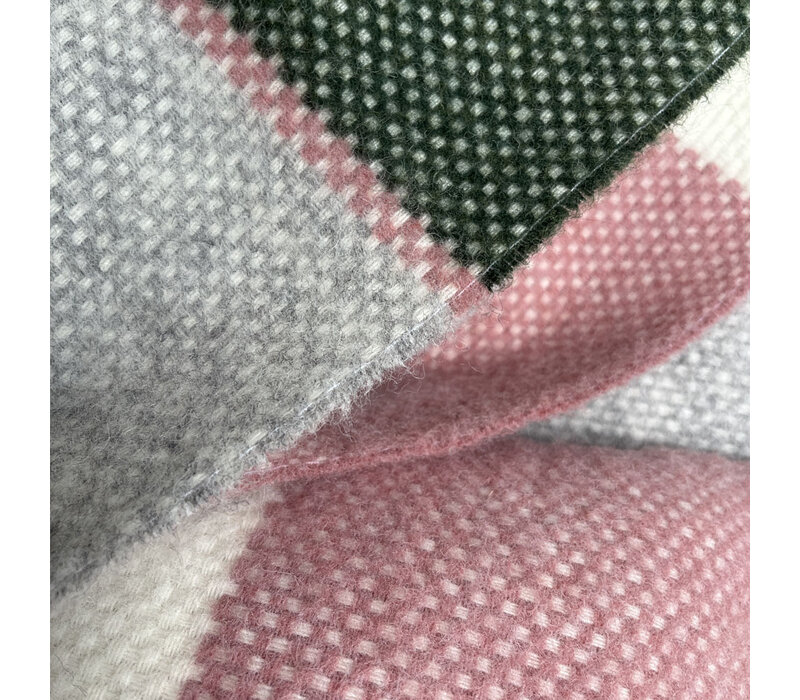Festivity wool cushion dawn green square