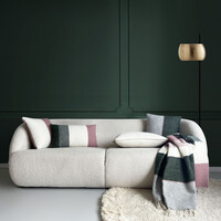 Festivity wool cushion dawn green square