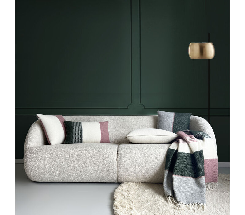 Festivity wool cushion dawn green square
