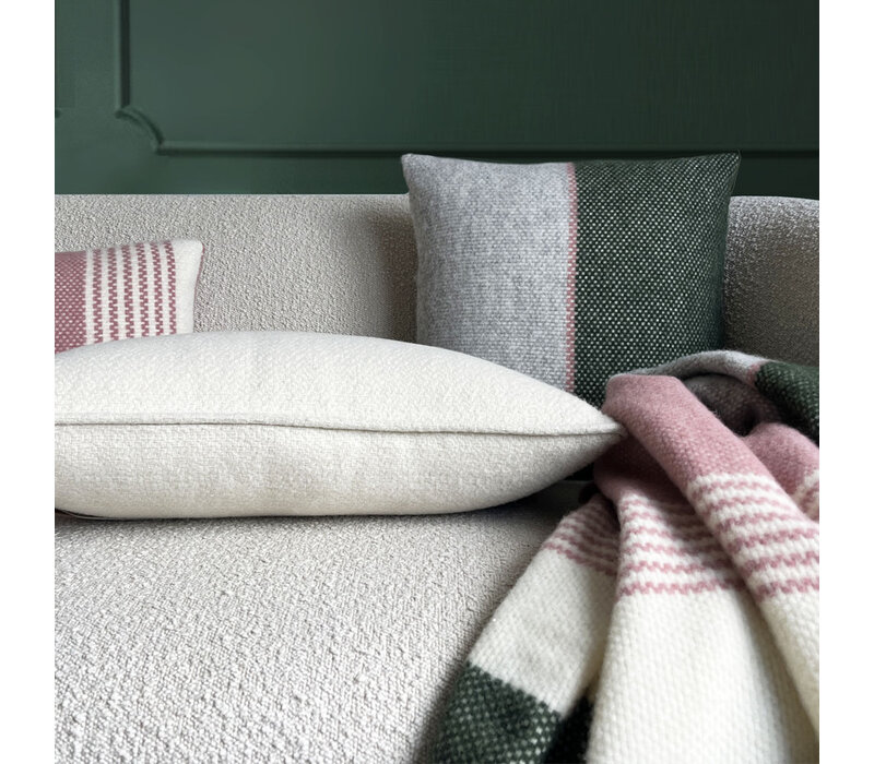Festivity wool cushion dawn green square