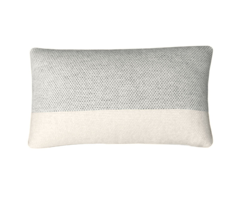 Easy nature wool cushion grey rectangle