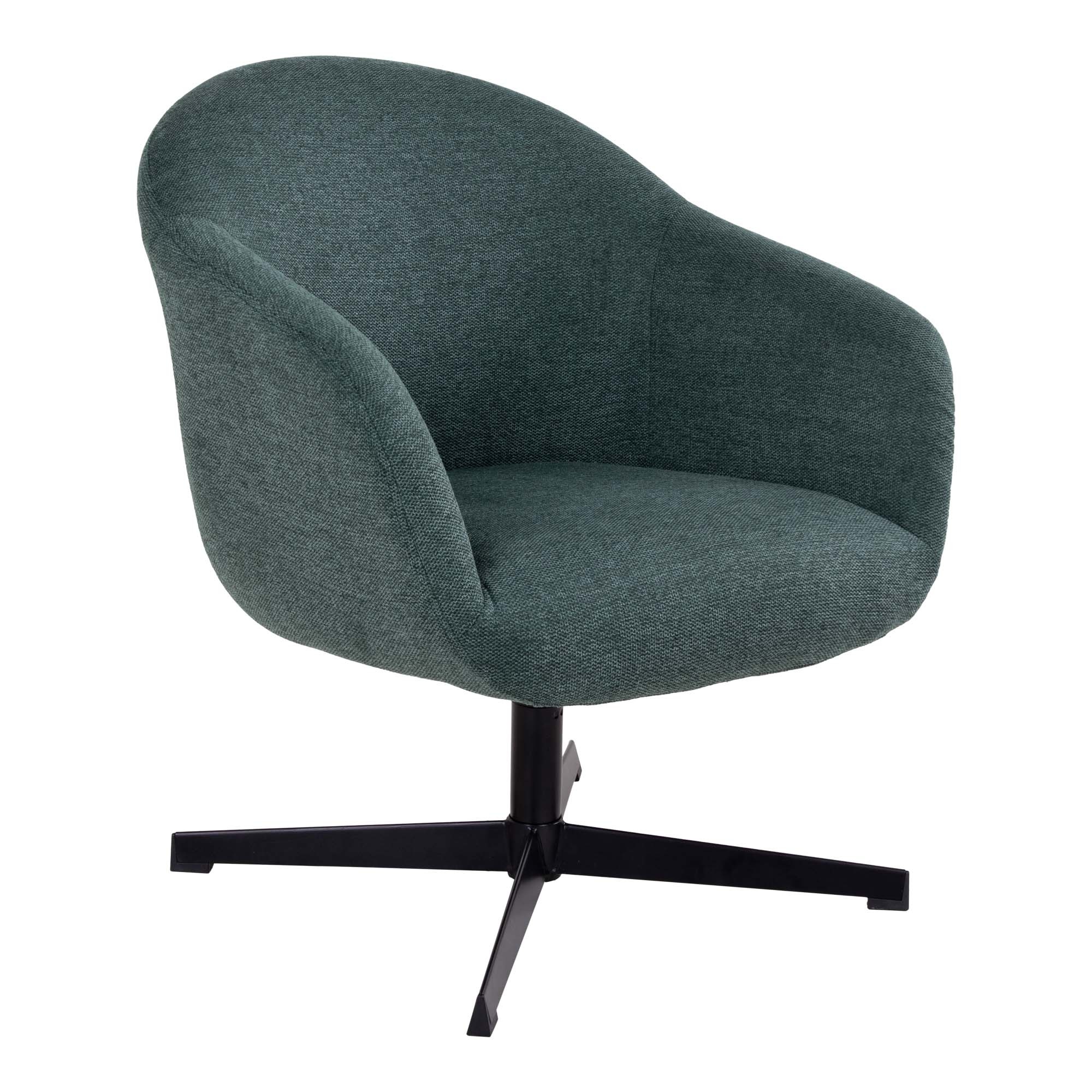 Groene loungestoel met draaifunctie %27%27Sydney%27%27 - zithoogte 40,5cm