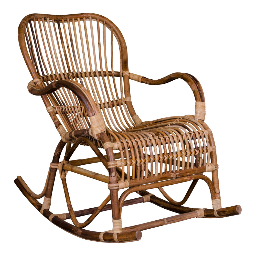Bohemian schommelstoel in natural rattan "Celta" - L98xB63xH90 CM Bohemian schommelstoel in natural rattan "Celta" - L98xB63xH90 CM