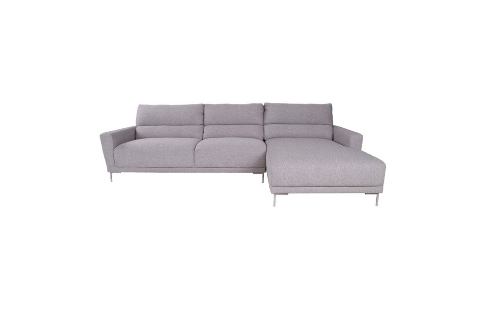 Ascoli Lounge Bank - Bank in lichtgrijs - rechts gericht 277x165/99xH86 cm