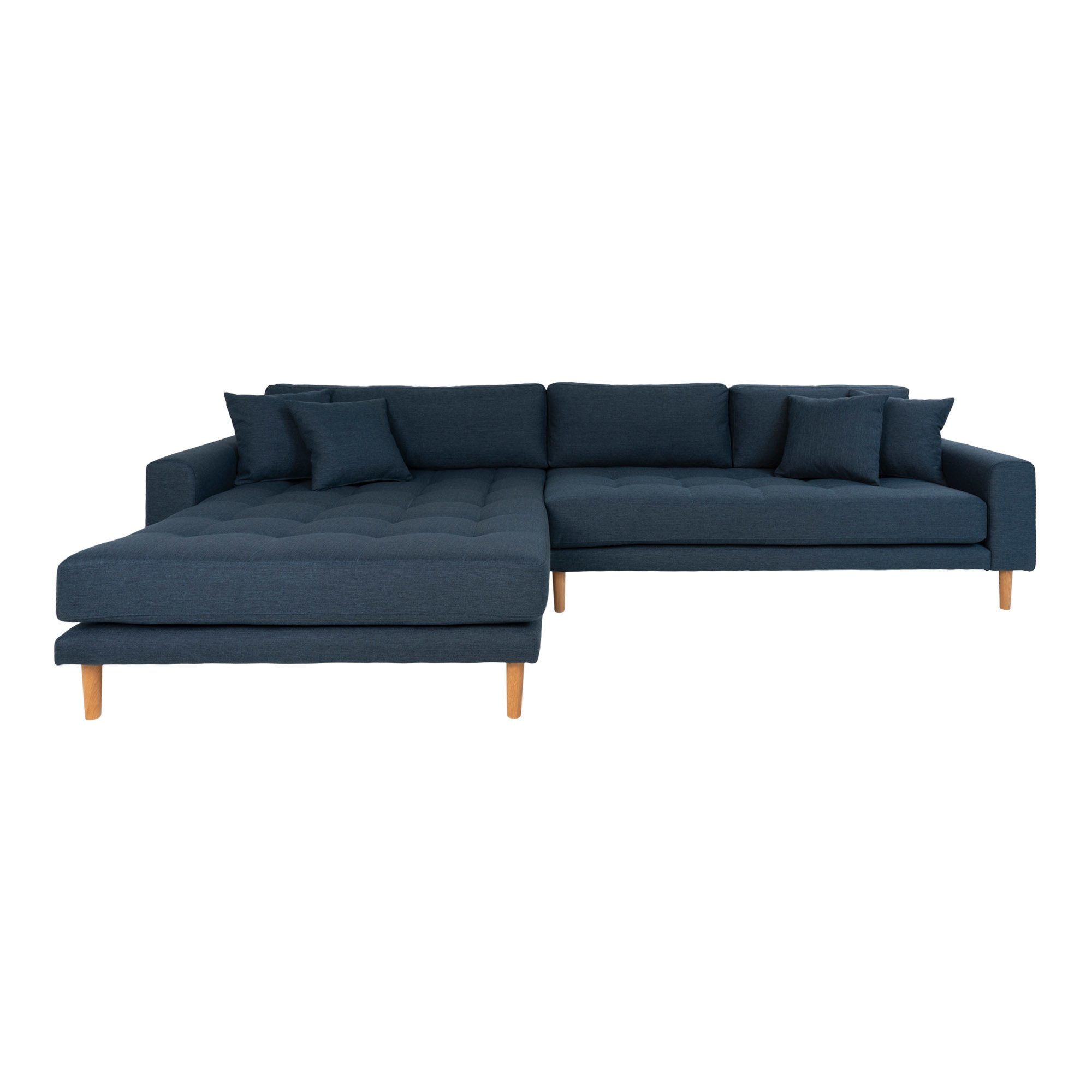 Lounge Bank links gericht in blauw 