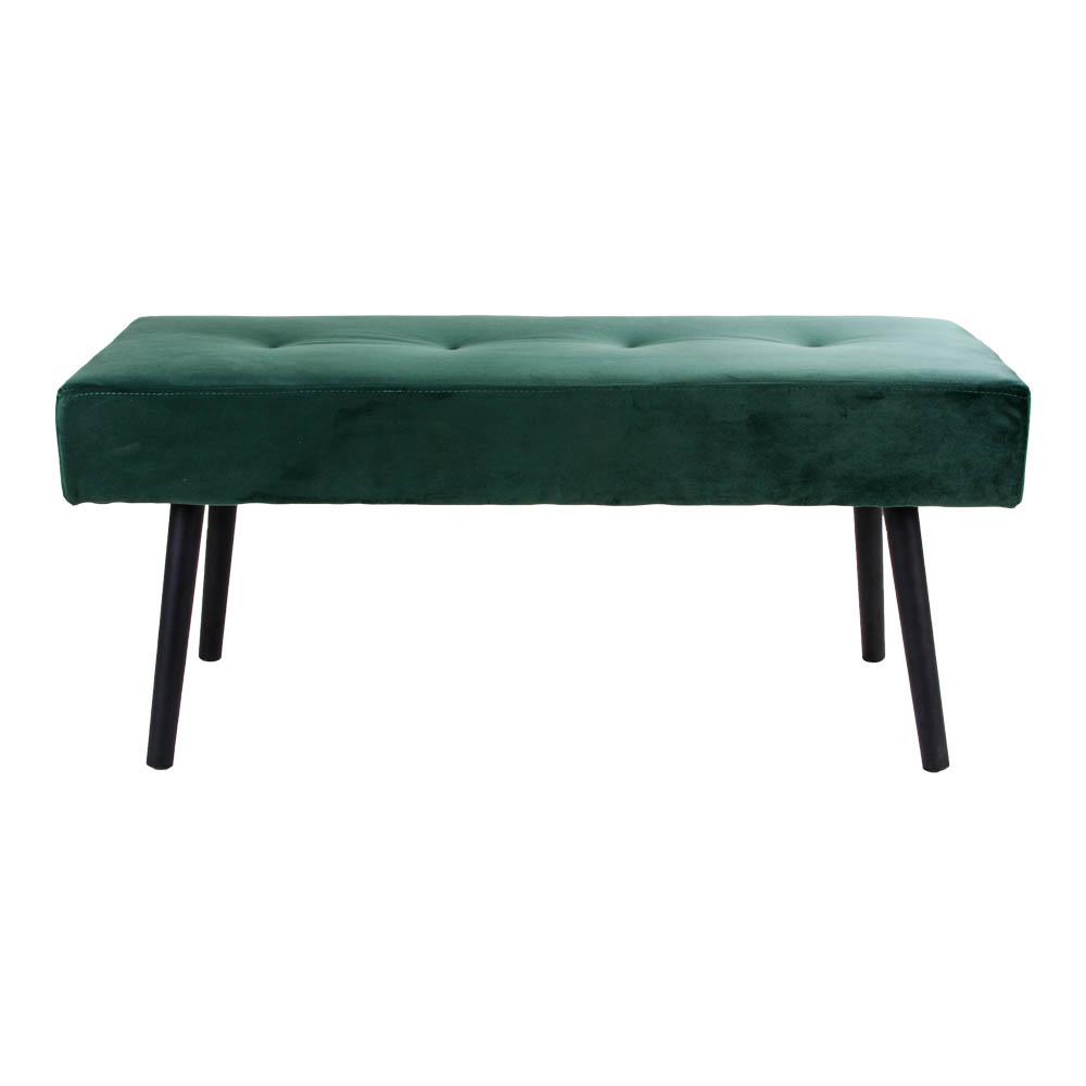 Moderne zitbank in donkergroen "Yara" - L35xB100 xH44 CM