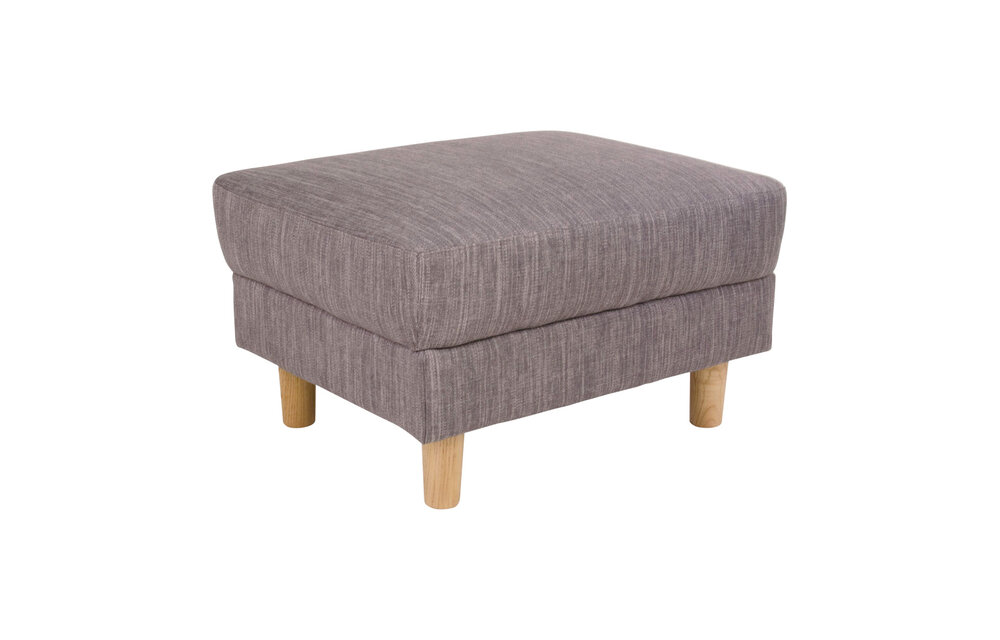 Artena Poef - Poef in grijs fluweel 52x68xH42 cm