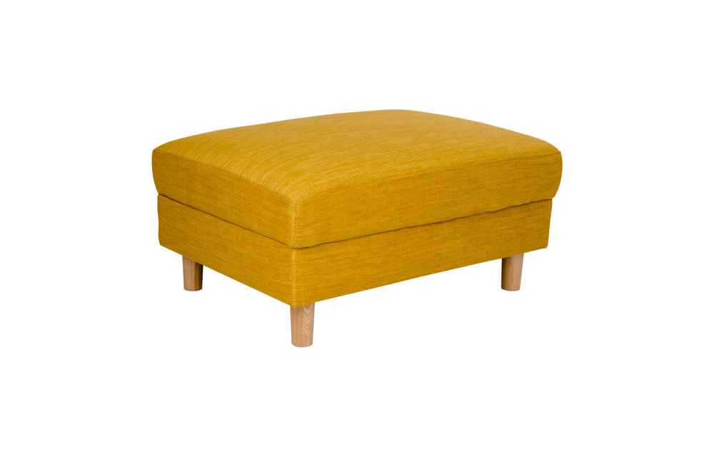 Artena Poef - Poef in curry fluweel 52x68xH42 cm