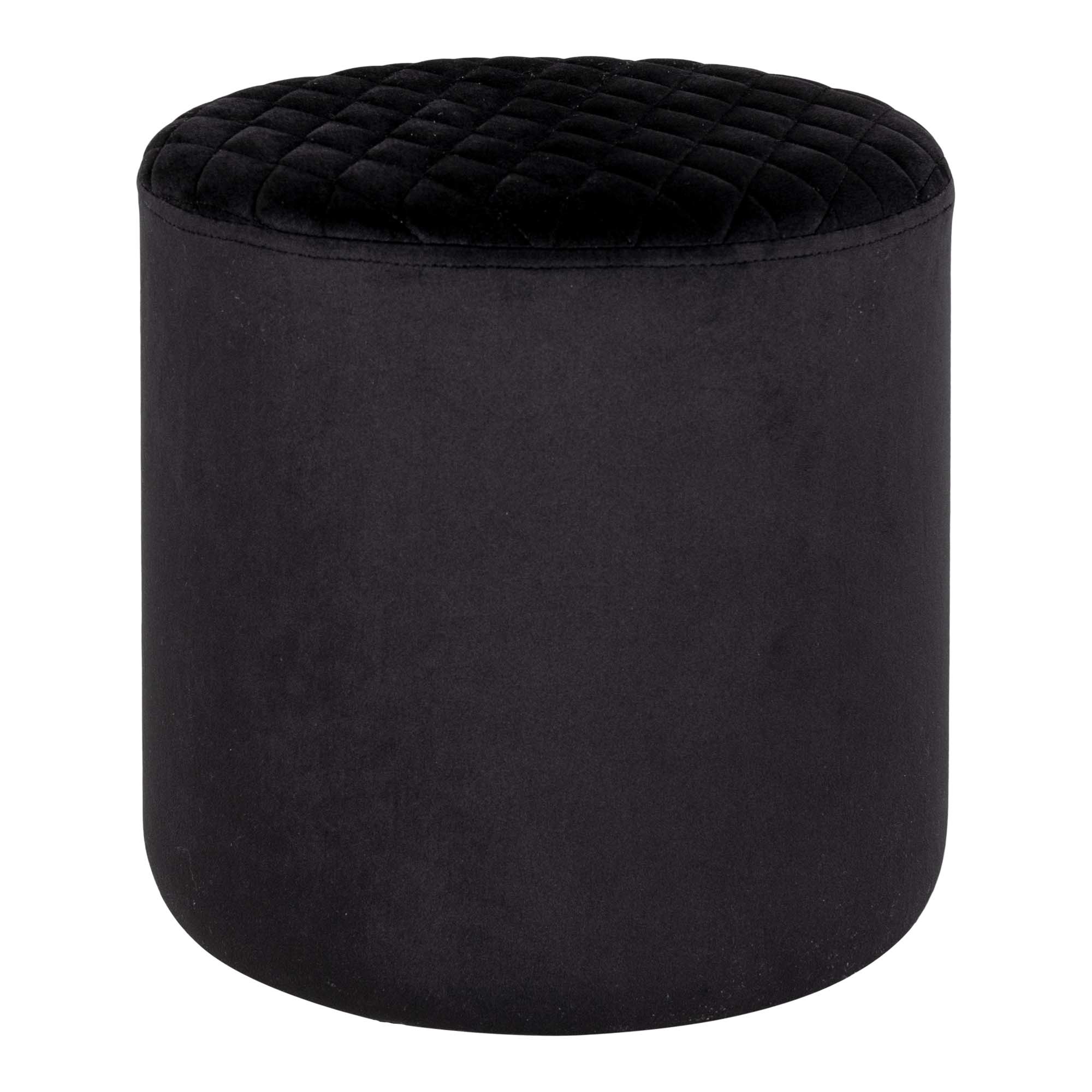 Moderne zwarte poef van corduroy %27%27Ejby%27%27 - 36H34L34B