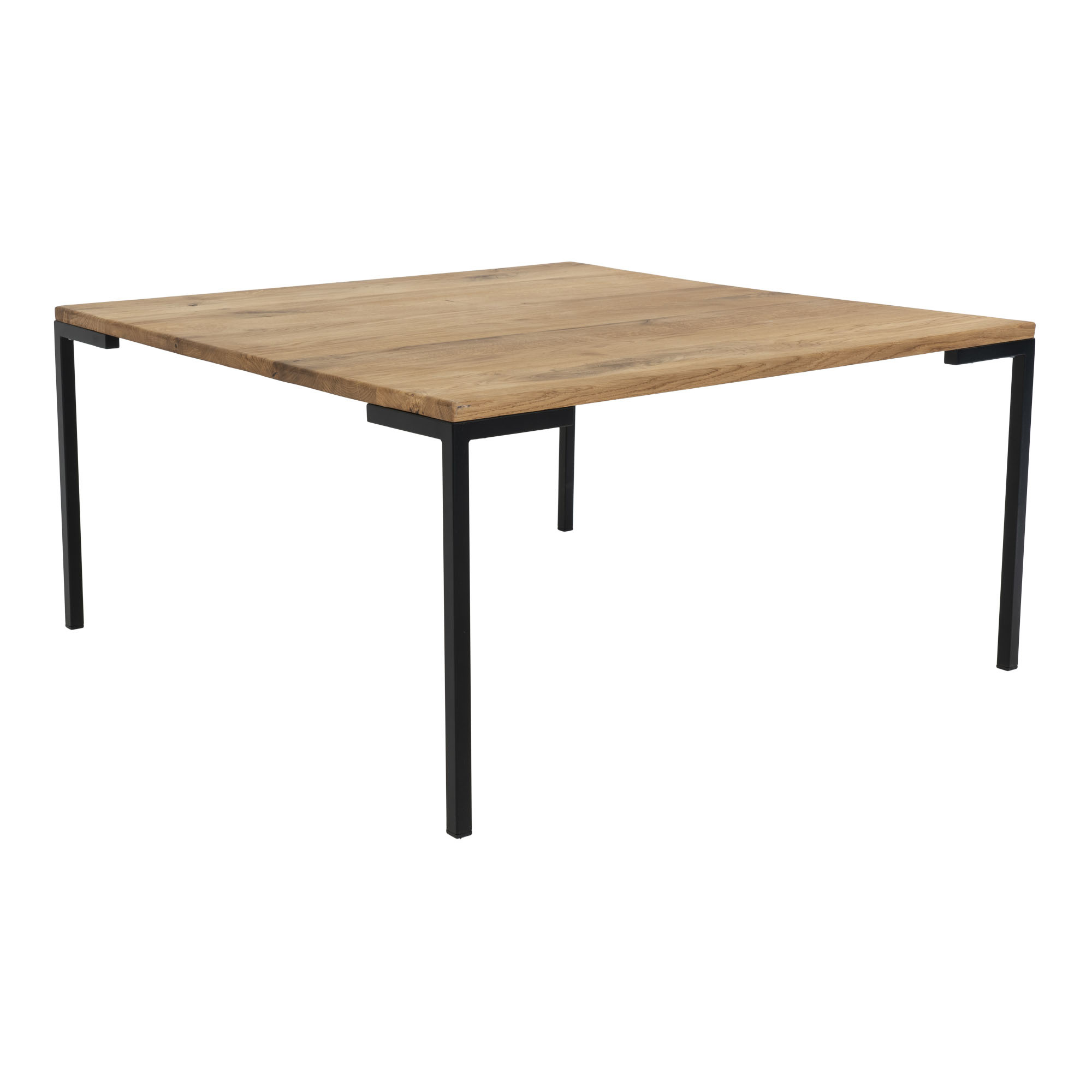 Moderne geolied eiken salontafel "Luciano" - L90xB90xH45 CM