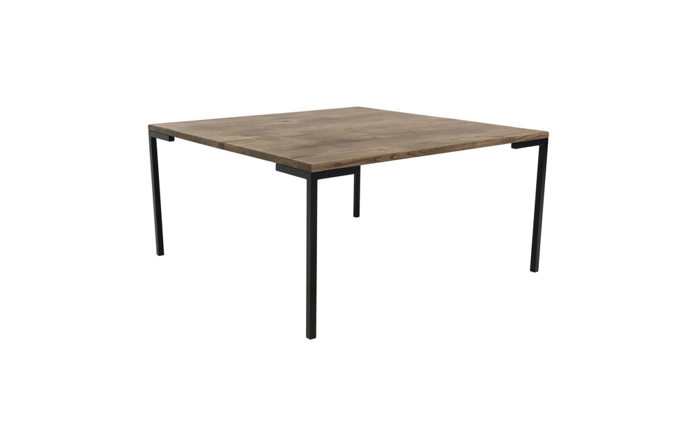 Lugano Salontafel - Salontafel van gerookt en geolied eik 90x90 cm