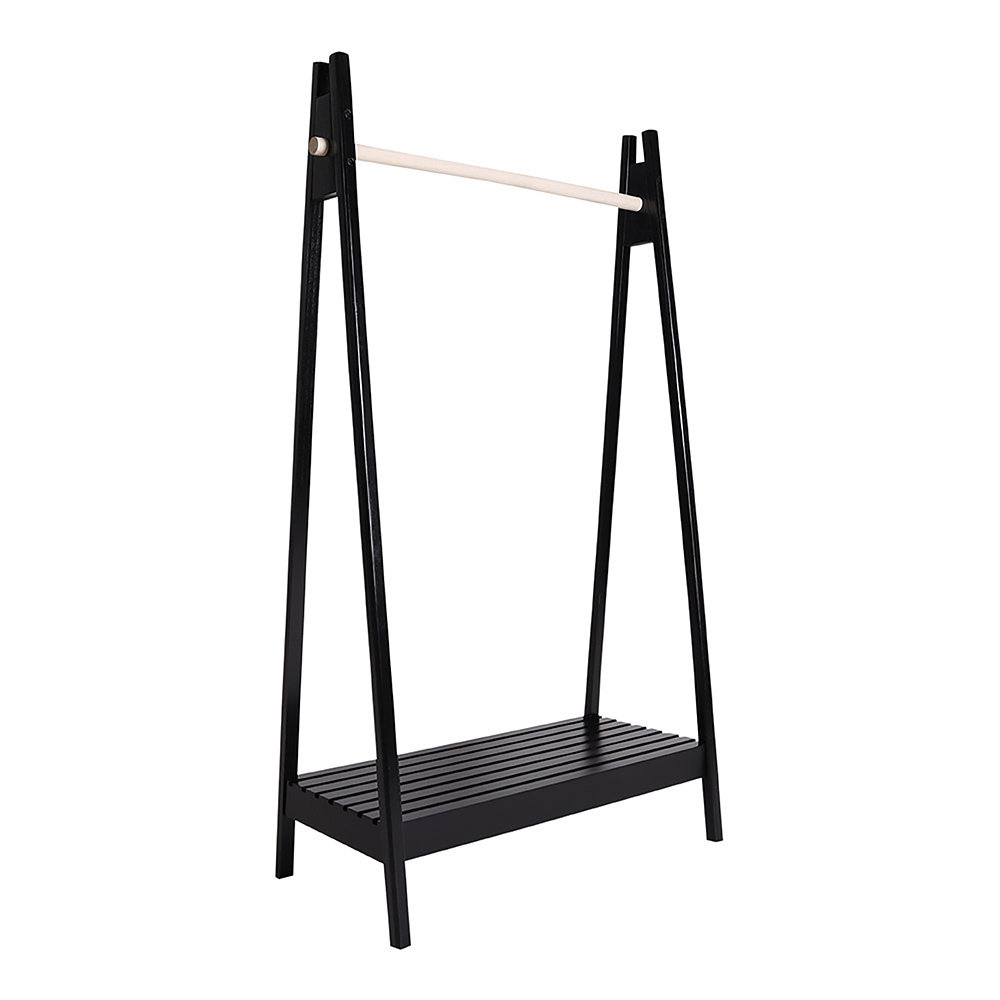 Moderne kledingrek zwart "Torino" - L39xB94.5 xH170  CM