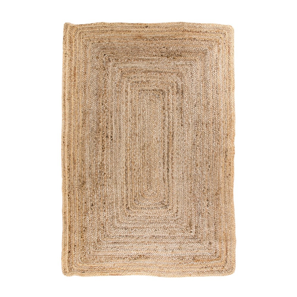 Landelijk bruin vloerkleed %27%27Bombay%27%27 van gevlochten natuurlijk jute - 180x120 cm Landelijk bruin vloerkleed %27%27Bombay%27%27 van gevlochten natuurlijk jute - 180x120 cm