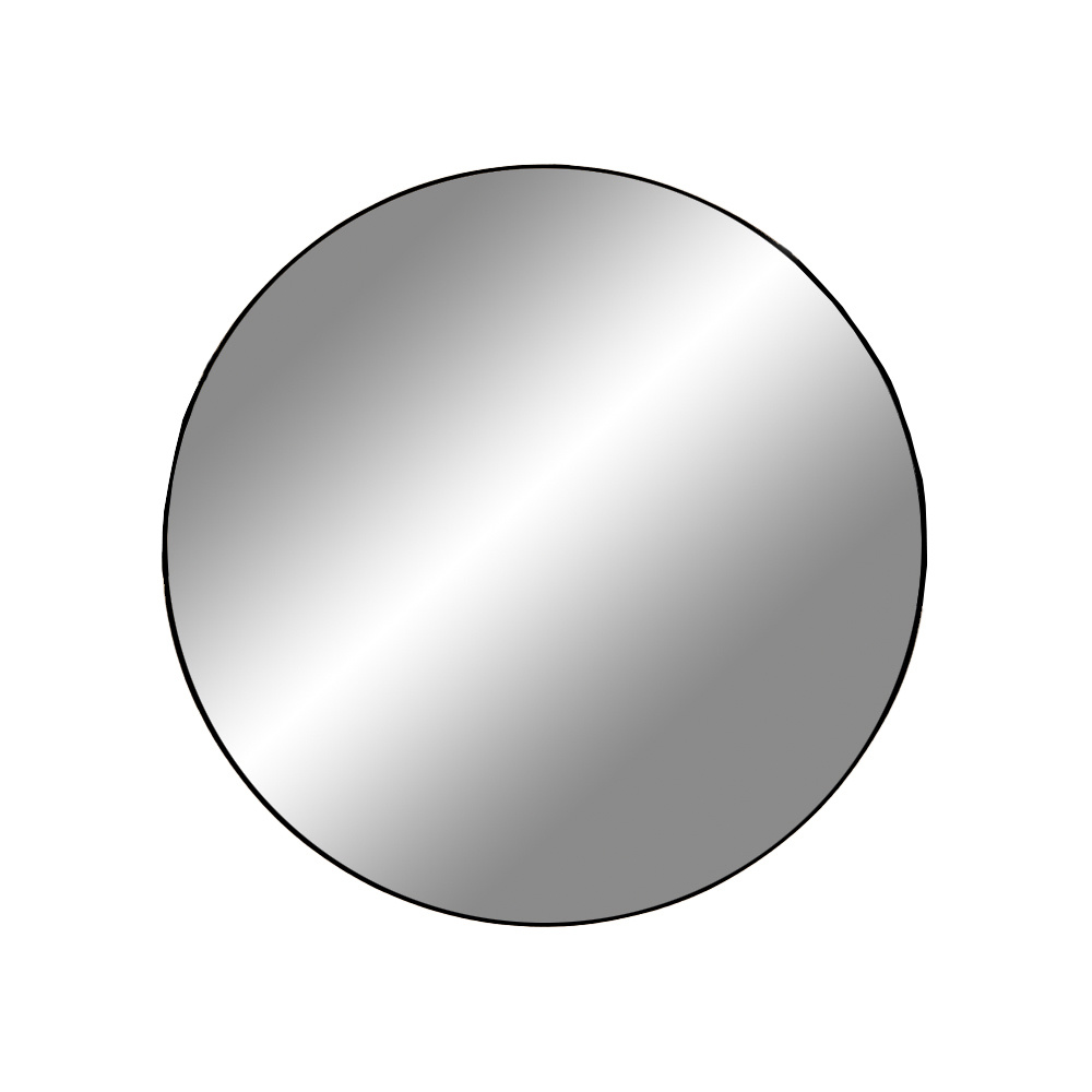 Moderne Spiegel met zwart frame %27%27Jersey%27%27 - Ø60 cm