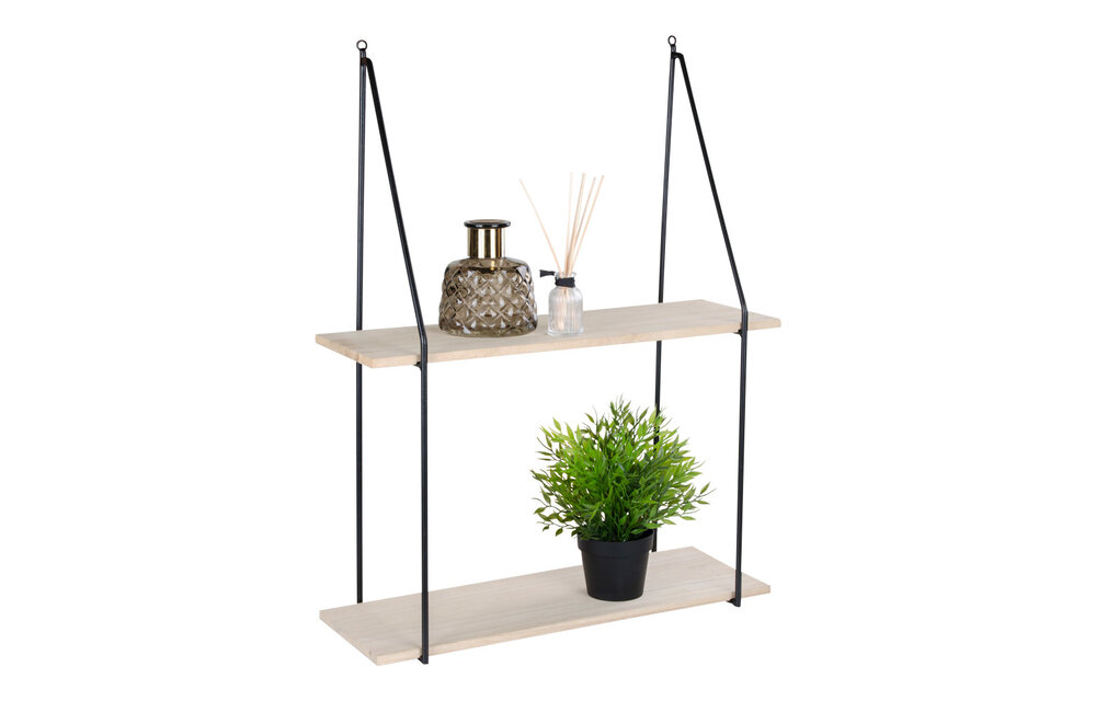 Den Haag Plank - Plank met zwarte omlijsting en 2 natuurhouten planken
