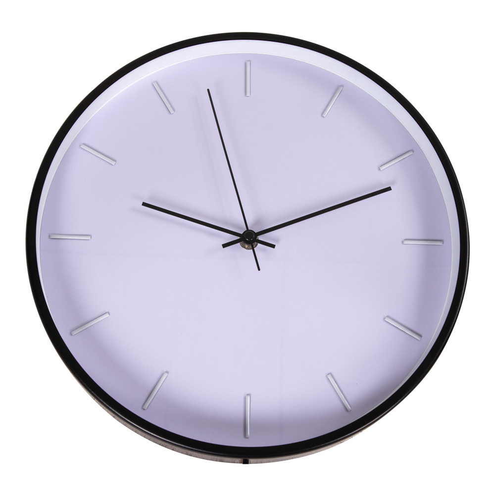 Klassieke wit/zwarte wandklok %27%27Siena%27%27 - Ø30,5CM