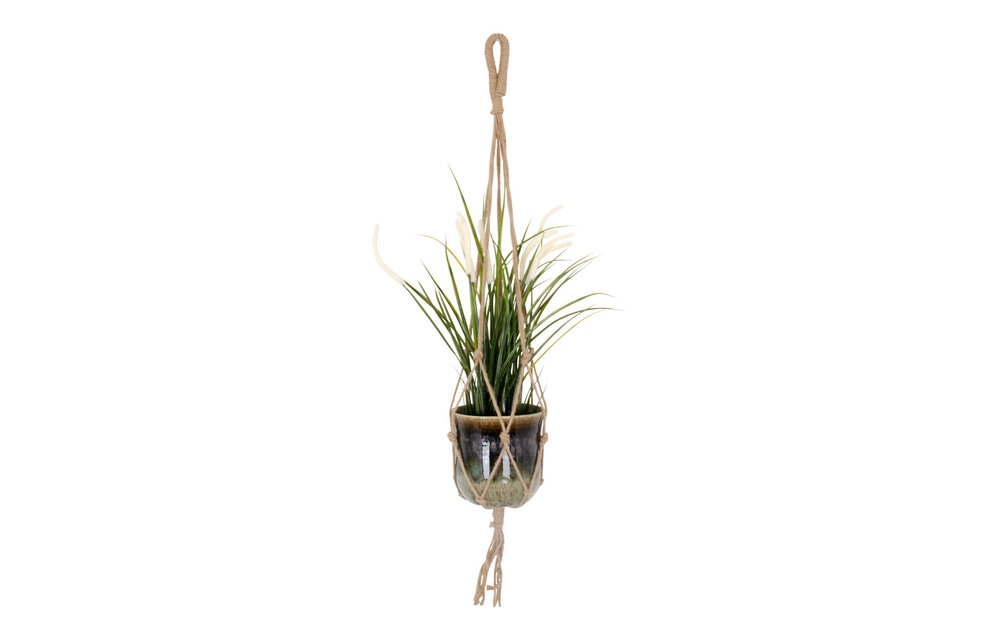 Chennai Bloempothanger - Hanger voor bloemenpot, van natuurlijk touw, excl. pot