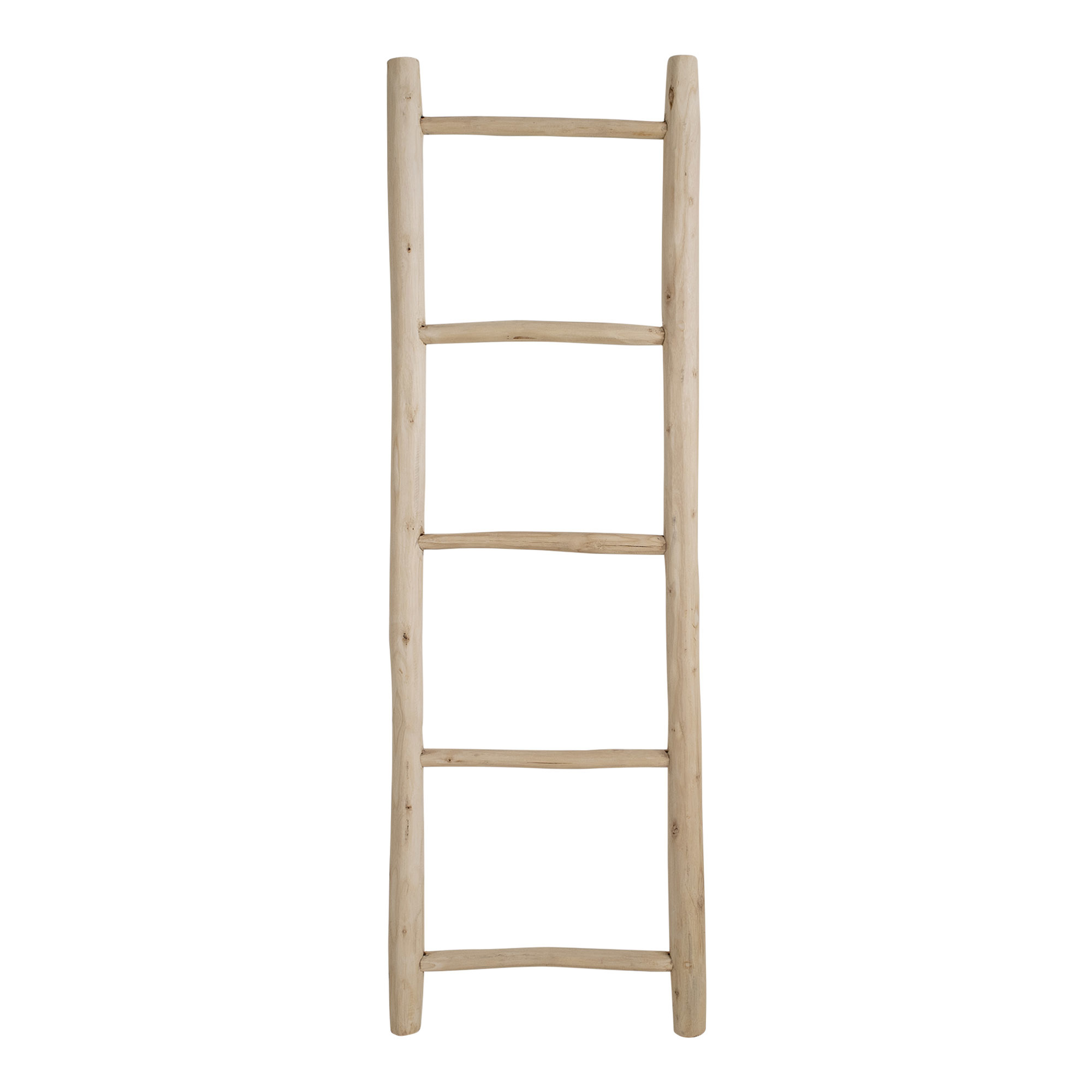 Landelijke decoratieve ladder van natural teakhout - L5xB50xH150 CM