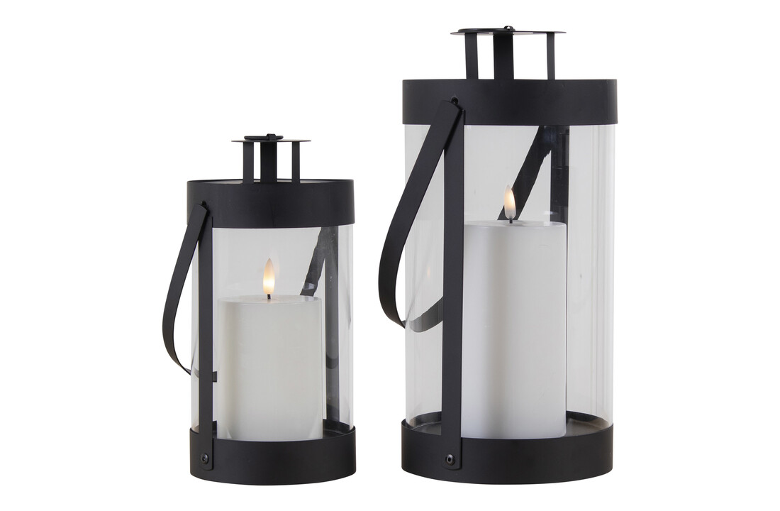 Moderne zwarte ''Bondi'' Lantaarn - 2 stuks