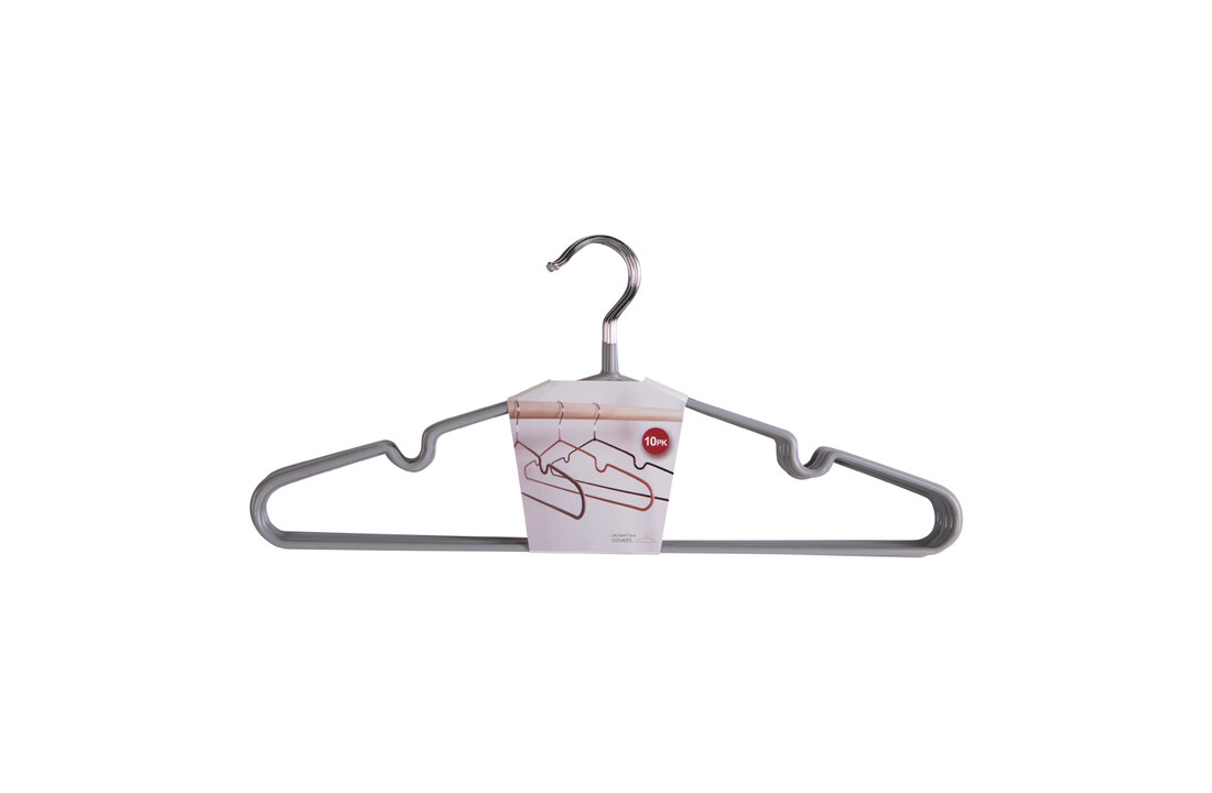 Massa hangers - Metalen hangers met grijze coating S/10