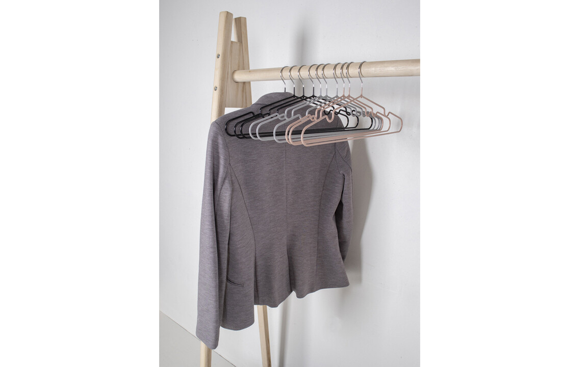 Massa hangers - Metalen hangers met grijze coating S/10