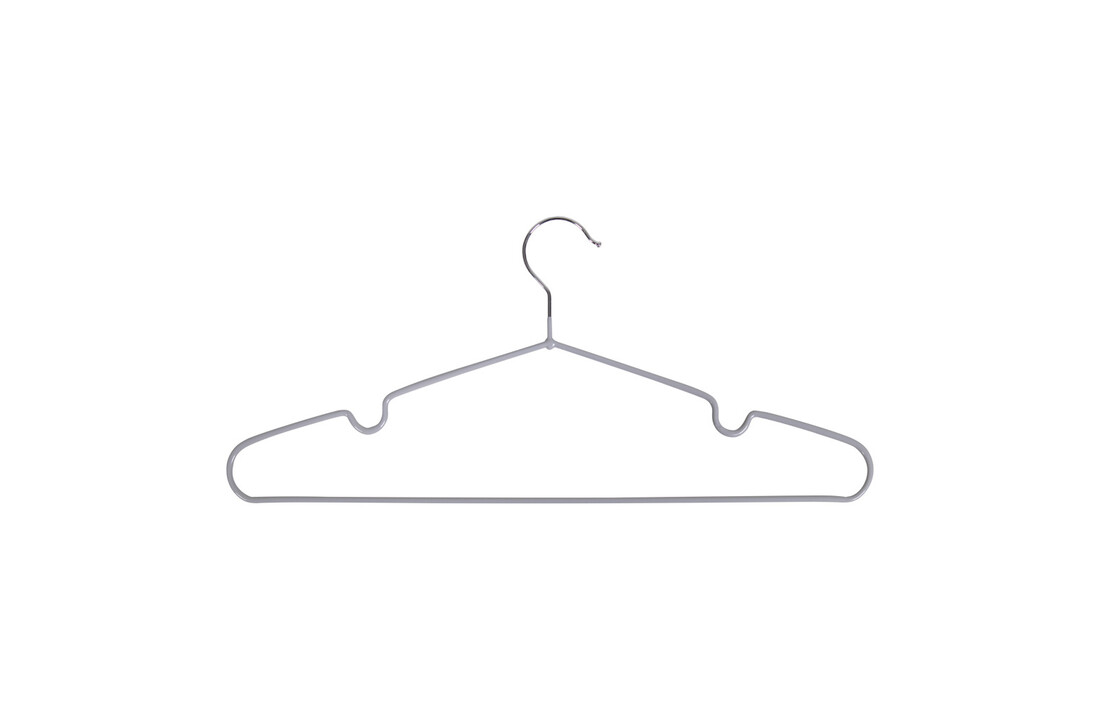 Massa hangers - Metalen hangers met grijze coating S/10