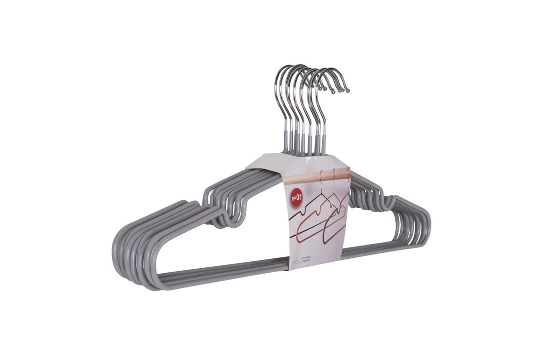 Massa hangers - Metalen hangers met grijze coating S/10
