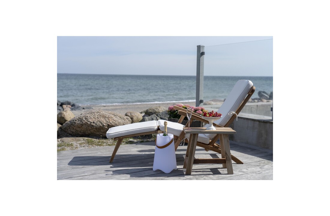 Kussen voor ligstoel in wit "Arrecife" - L197xB55 CM