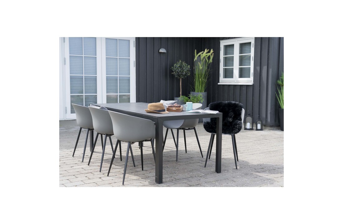 Moderne grijze ''Colorado'' Eettafel - L205xB90xH74 cm