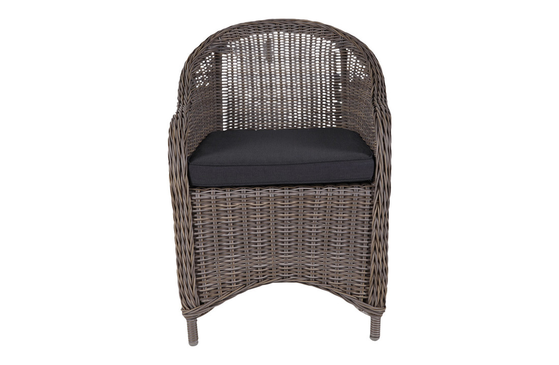Moderne zwarte ''Leon'' Loungestoel met Poef - 47 cm zithoogte
