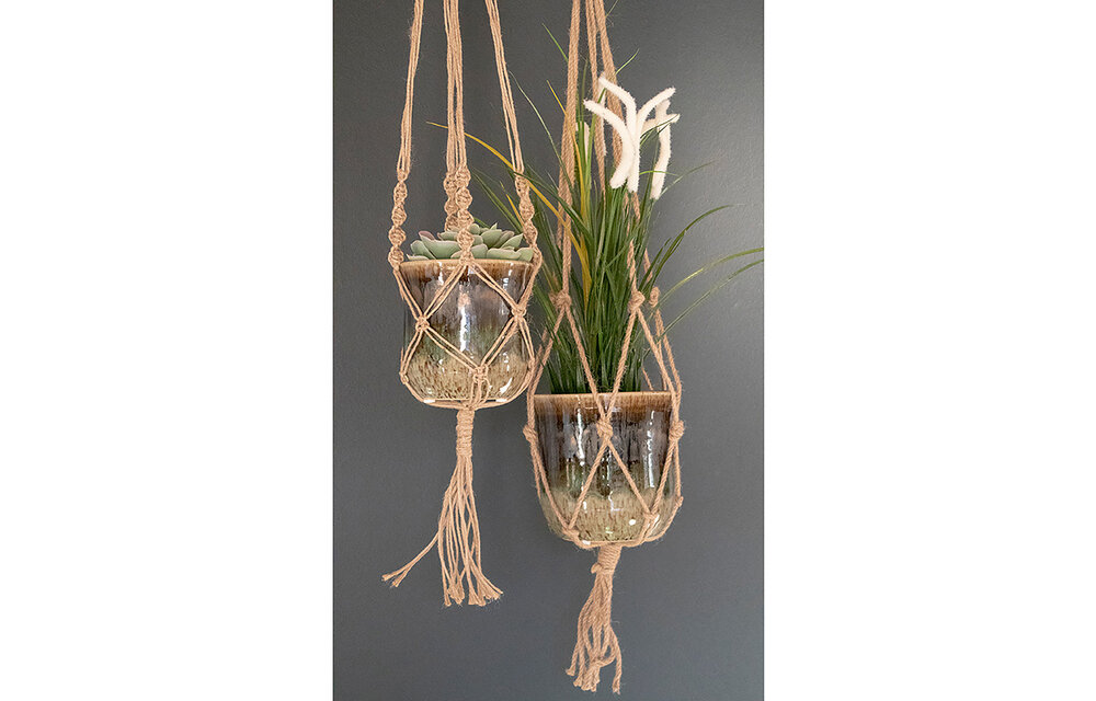 Chennai Bloempothanger - Hanger voor bloemenpot, van natuurlijk touw, excl. pot