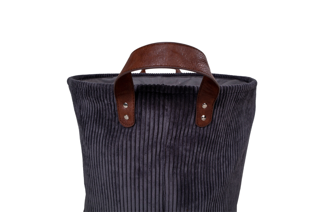Augusta Wasmand - Wasmand in grijs corduroy