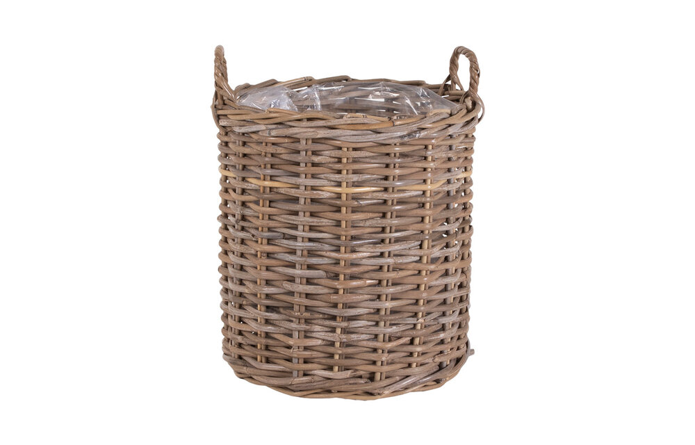 Indo Manden - 2 ronde kubu manden met plastic binnenkant
