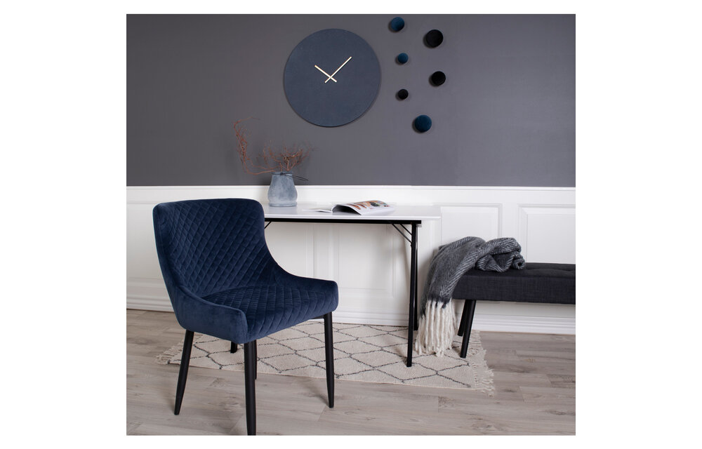 Paris Wandklok - Wandklok met grijs en blauw stenen look Ø30 cm