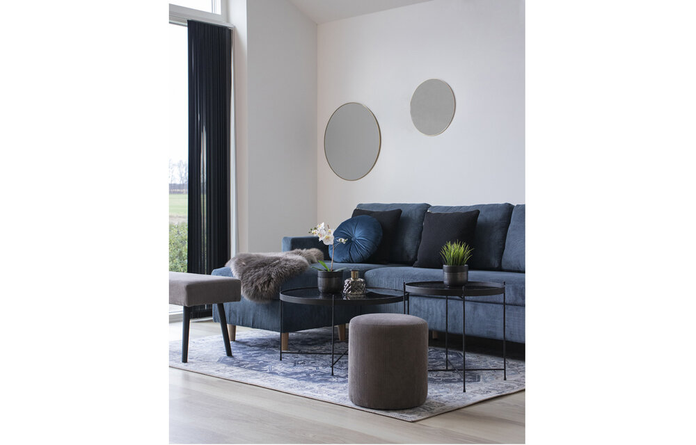 Jersey Spiegel - Spiegel met koperen frame Ø40 cm