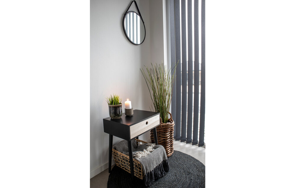 Bombay Vloerkleed - Rond vloerkleed van gevlochten donkergrijs jute Ø90 cm