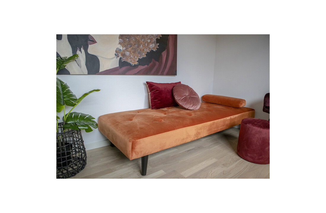 Luso Kussen - Rond kussen van rose fluweel ø45cm