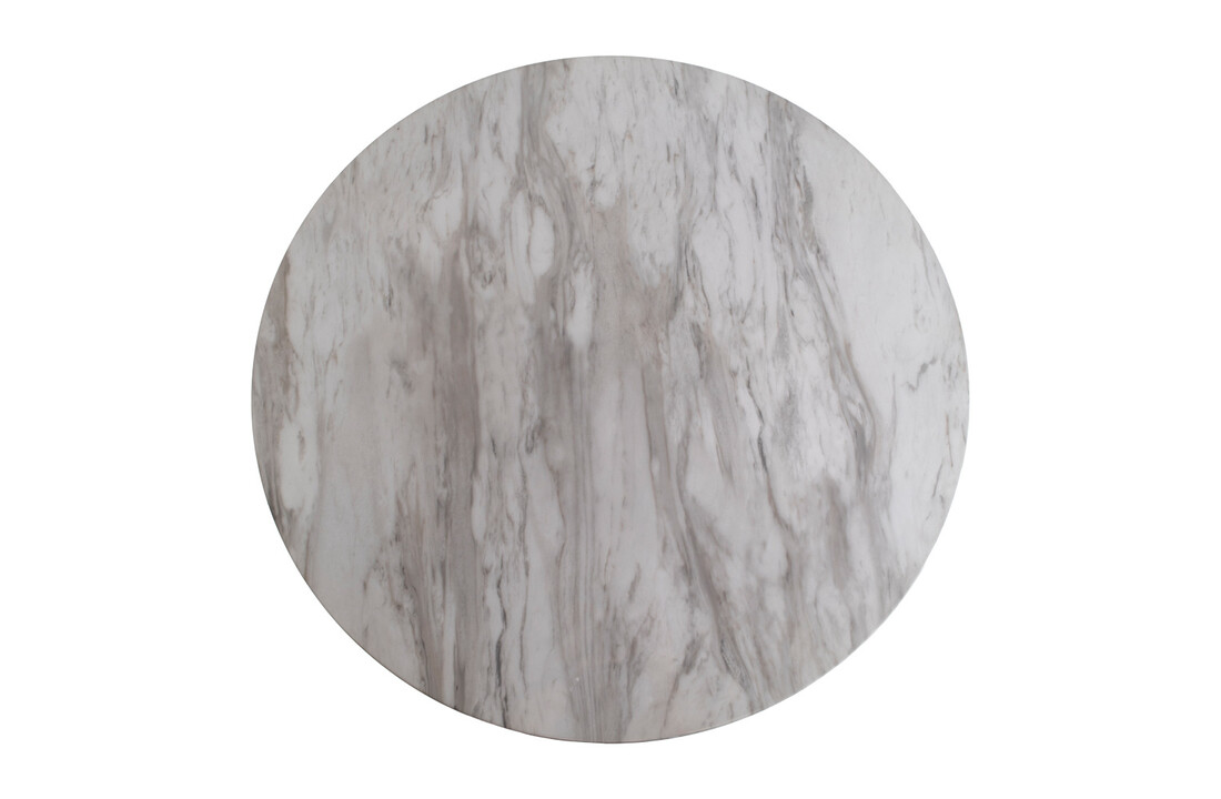 Moderne eettafel met marmeren tafelblad en koperen poot "Bolzano" - L70xB70xH75 CM