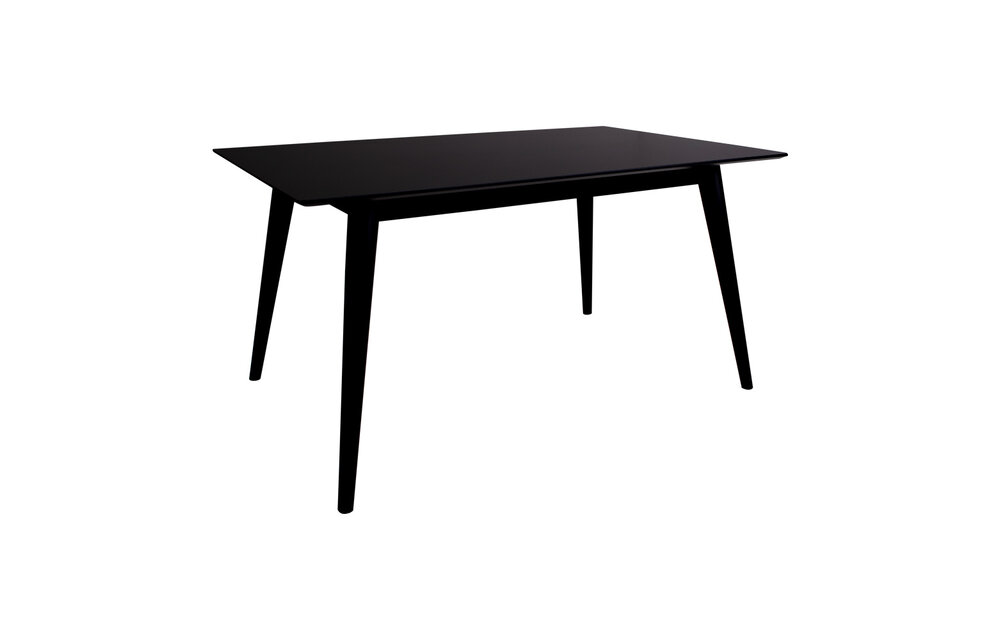 Copenhagen Eettafel - Uitschuifbare zwarte eettafel 150/230x95 cm