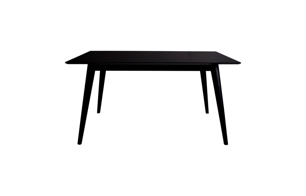 Copenhagen Eettafel - Uitschuifbare zwarte eettafel 150/230x95 cm