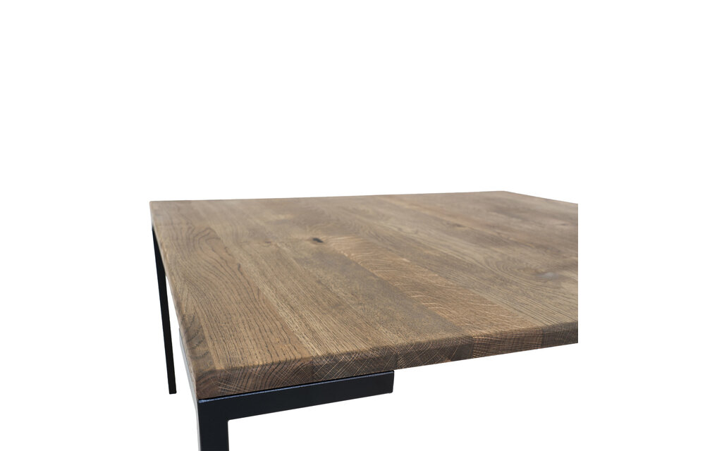 Lugano Salontafel - Salontafel van gerookt en geolied eik 90x90 cm