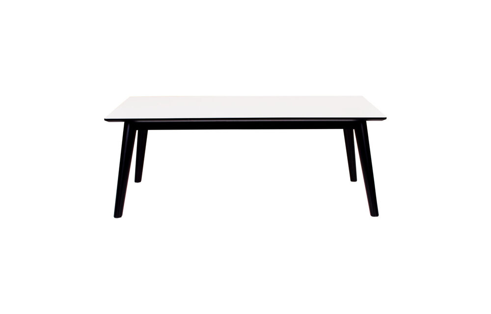 Copenhagen Salontafel - Witte salontafel met zwarte poten